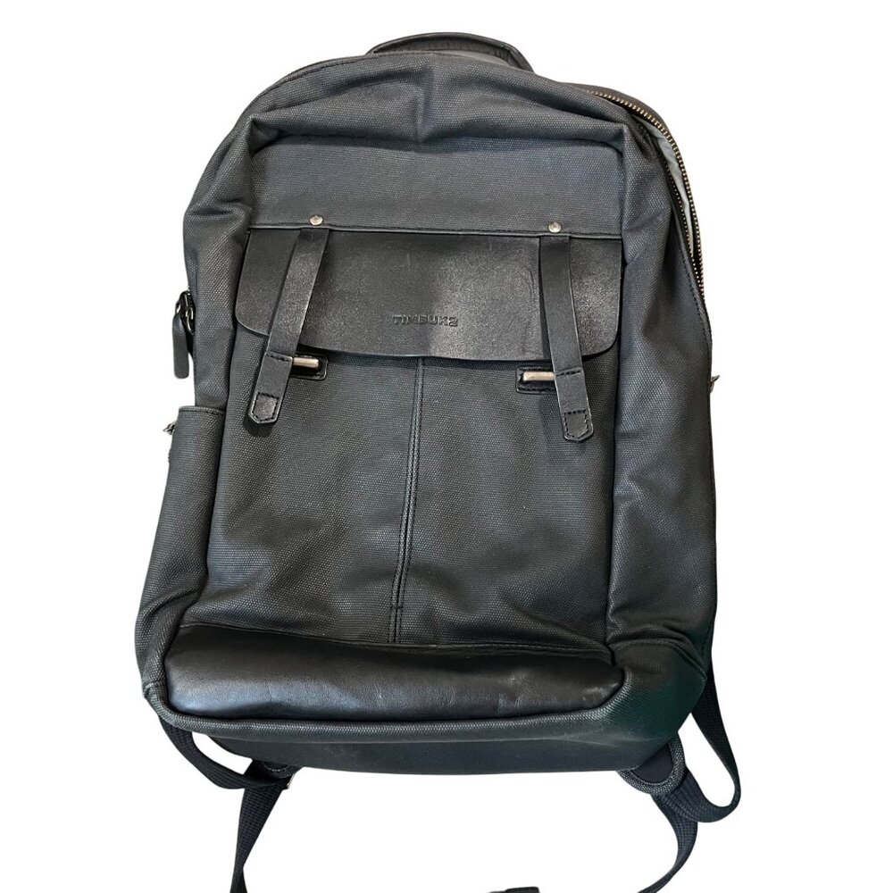 Black Leather Men’s Backpack - Minimal Urban Carry